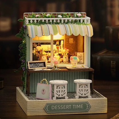 Magic Wooden Doll House Mini Kit DIY Handmade Assembly Model Building Room Bedroom Decoration 3D Puzzle Girl Toy Birthday Gifts ALPENZO