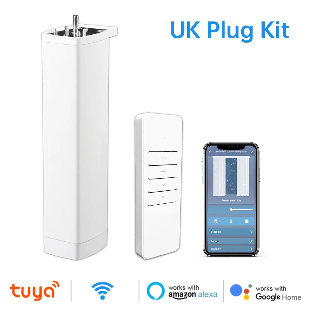 Smart Tuya Wifi/Zigbee Electric Curtain Shutter Motor with RF Remote 22.5CM Size APP Control Alexa Google Assistant SmartThings - ALPENZO