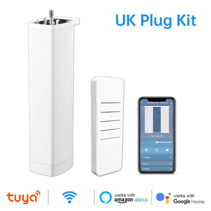 Smart Tuya Wifi/Zigbee Electric Curtain Shutter Motor with RF Remote 22.5CM Size APP Control Alexa Google Assistant SmartThings - ALPENZO