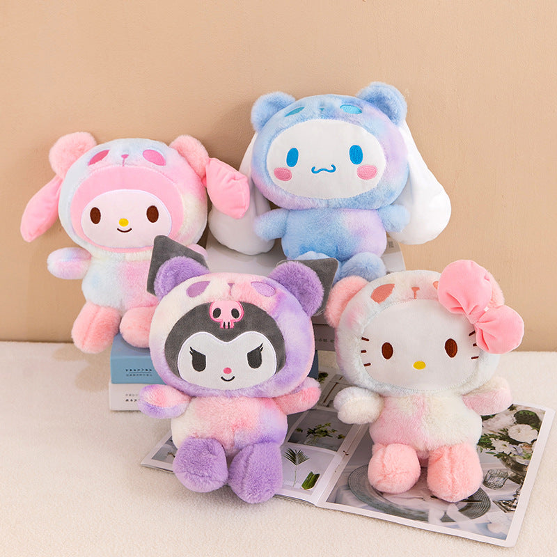 Sanrio 25Cm Anime Sanriod Toys Kawaii Kuromi  Cinnamorol Plush Soft Stuffed Animals Doll Plushie Pillow Children's Toys Gifts ALPENZO