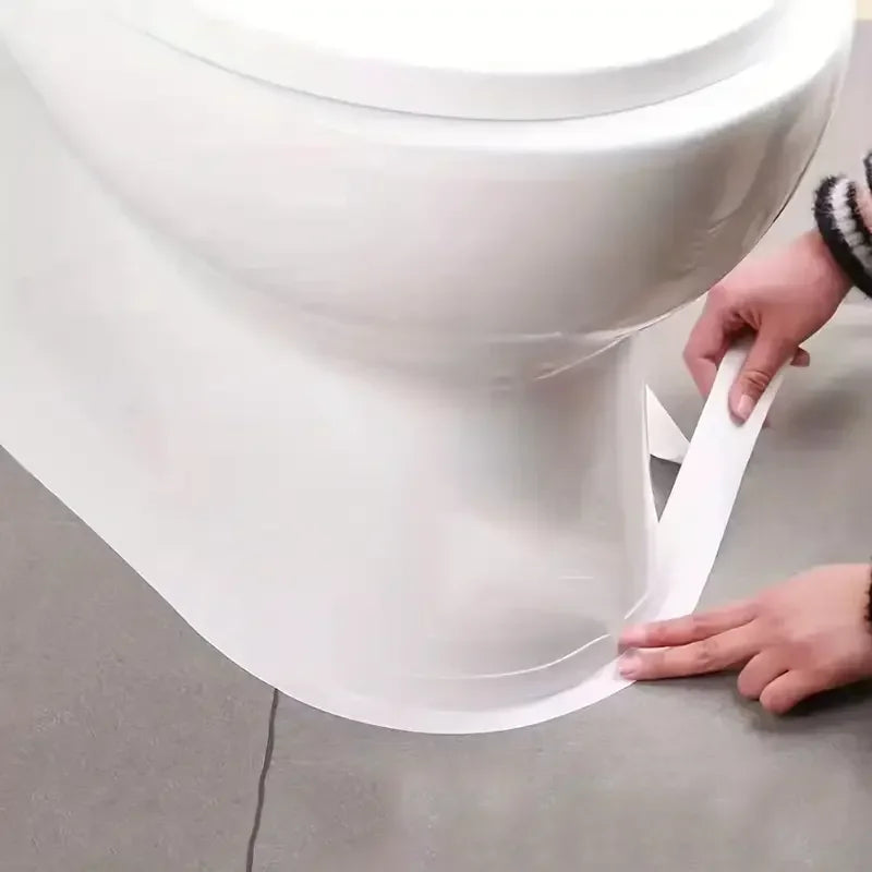 1 Roll of Waterproof White PVC Self-Adhesive Tape - Perfect for Bathroom, Sink & Kitchen - Super Strong Stickiness! - ALPENZO