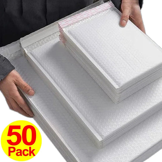 Multi-size White Bubble Envelopes Bag Thicken Waterproof Foam Bubble Shipping Envelope Bags Self Seal Packing Bags 11/15/23cm ALPENZO