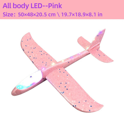 50CM Big Foam Plane Glider Hand Throw Airplane Light Inertial EPP Bubble Planes Outdoor Launch Kids Toys for Children Boys Gift ALPENZO