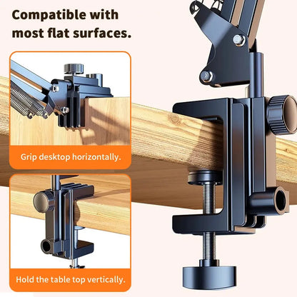 Universal Tablet Stand Clip Lazy Bracket Flexible Articulating Aluminum Arm Phone Mount Tablet Holder For All 4-11 Inch Device - ALPENZO