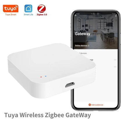 Tuya Zigbee Hub  Wireless Multi Mode Gateway For Smart Home Automation for ZigBee Devices Via Smart Life - ALPENZO