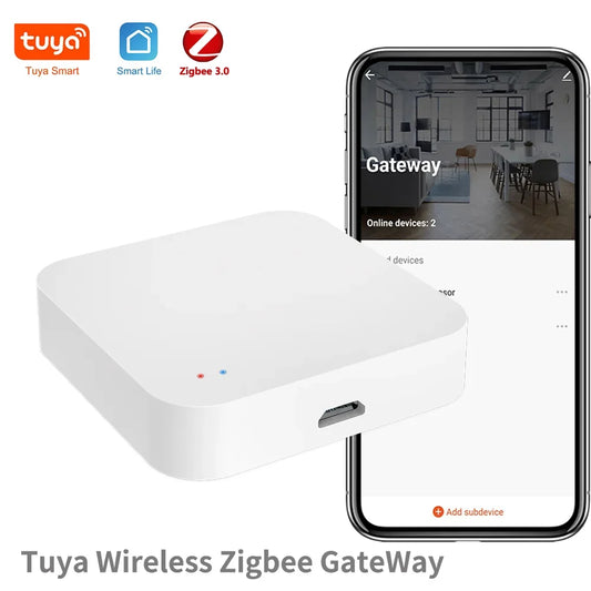 Tuya Zigbee Hub  Wireless Multi Mode Gateway For Smart Home Automation for ZigBee Devices Via Smart Life - ALPENZO