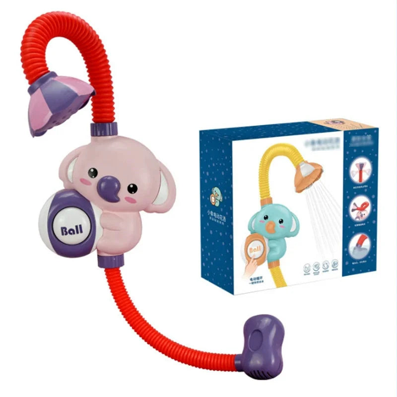 Cute Duck Bathtub Boat Toy with 3 Emotional Ducks Automatic Water Spray Toys for Toddlers, Sensory Interactive Baby Shower Gift ALPENZO