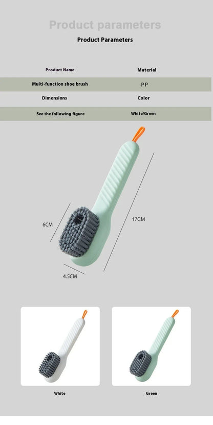 1/2pcs Shoes Brush Automatic Liquid Discharge Multifunction Press Out Shoes Cleaner Soft Bristles Clothes Brushes Cleaning Tool