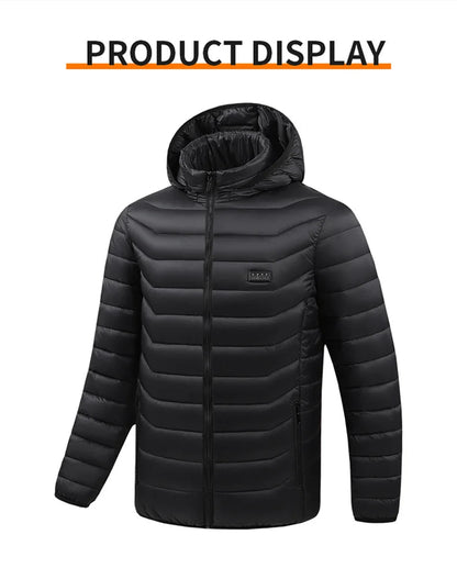 21 Areas Heating Jacket Men's Winter Usb Electric Heating Coat Functional Self-Heating Clothes Outdoor Snow Thick Padded Jacket ALPENZO