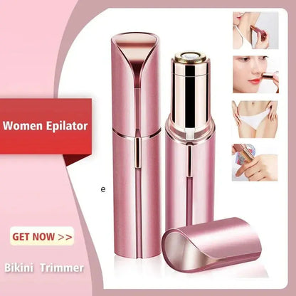 Portable Lipstick Shaped Women Electric Epilator Eyebrow Trimmer Painless Effective Facial Hair Removal Shaver Small Epilator - ALPENZO