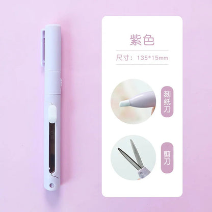 Mini Colorful Folding Scissors , Hand Tent Cutting, Mini Engraving Knife, Scissors, Paper Trimming Utility Knife ALPENZO