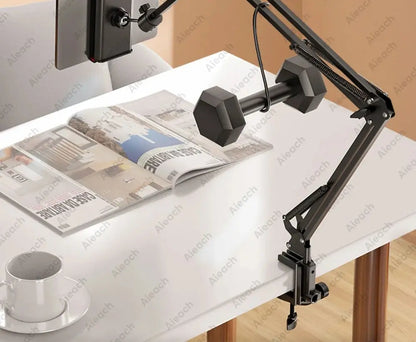 Tablet Holder for Bed with Long Metal Arm iPad Stand Tablet Bracket 360° Rotating Bed Phone Mount for 4.5~12.9 inch Phone Tablet - ALPENZO