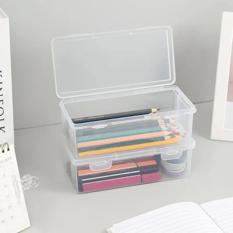 Large Capacity Transparent Stationery Case Pencil Storage Colour Pencil Storage Children's Crayon Painting Sketching Pencil Bag ALPENZO