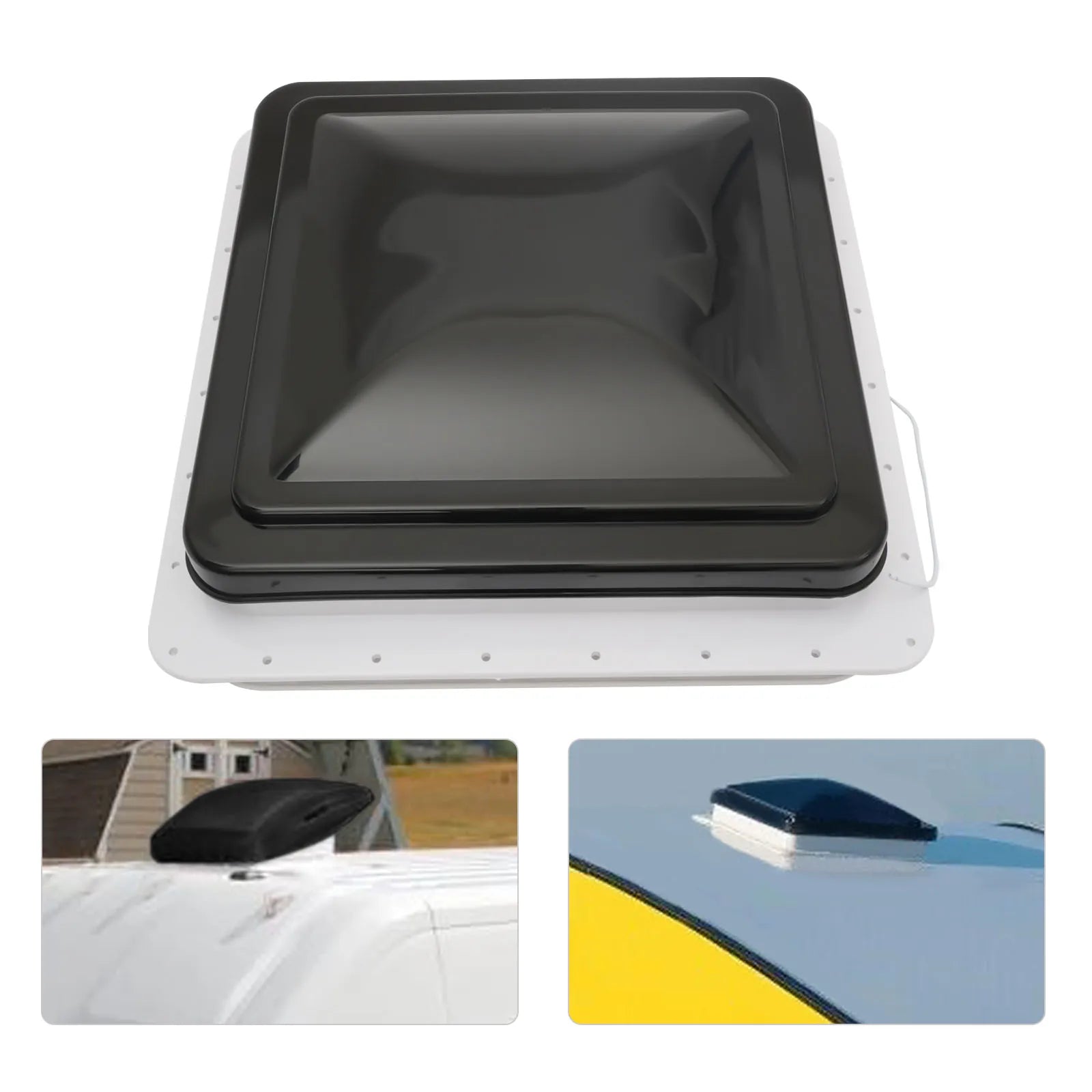 Roof Vent Fan Camper Van Motorhome RV Caravan Skylight Vent 42cmx42cm Dustproof - ALPENZO