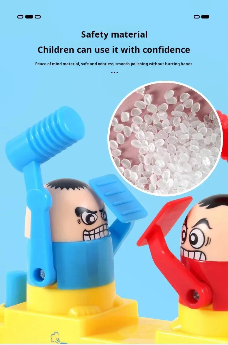 Mini Children's Head Knocking Little Man Fighting Red and Blue Attack and Defense Twin Parent Child Finger Fighting Game Machine ALPENZO