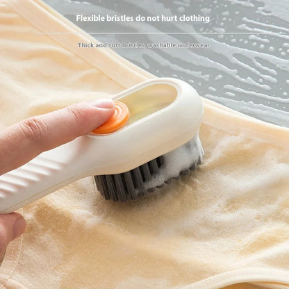 1/2pcs Shoes Brush Automatic Liquid Discharge Multifunction Press Out Shoes Cleaner Soft Bristles Clothes Brushes Cleaning Tool