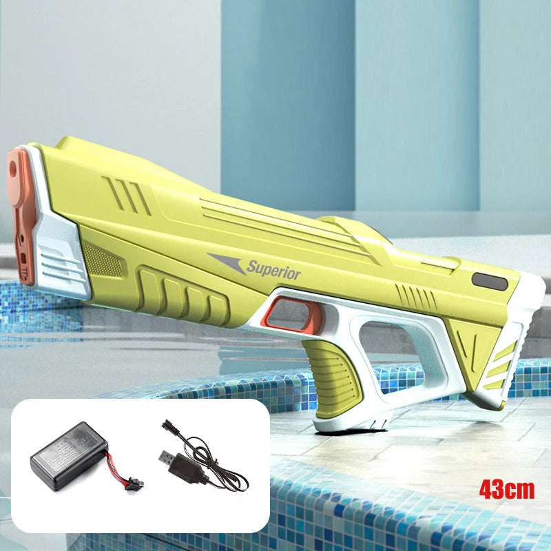 43cm Full Electric Automatic Water Storage Gun Toys Portable Children Summer Beach Outdoor Fight Fantasy Toys for Boys Kids Game ALPENZO