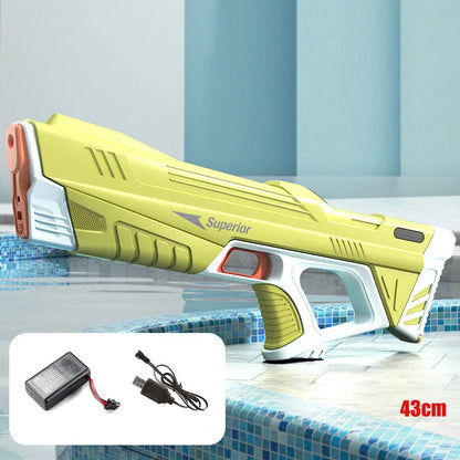 43cm Full Electric Automatic Water Storage Gun Toys Portable Children Summer Beach Outdoor Fight Fantasy Toys for Boys Kids Game ALPENZO