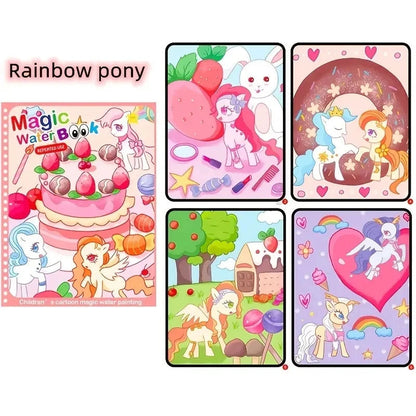 Watercolor Painting Magic Book Reusable for Children Animal Cartoon Painting Book Suitable for Children's Education and Learning ALPENZO