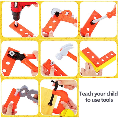 38/41 PCS Pretend Tools Kit Kids Play Repair Tool Set Plastic Construction Toys with Screwdrivers for Toddler Boys Girls Child ALPENZO