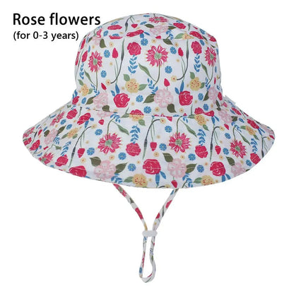 Outdoor Beach Hat Summer Baby Sun Hat for Girls Boys Kids Bucket Cap 0-8 Years ALPENZO