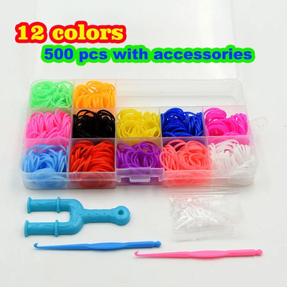 Pantone Color Western European Style Rubber Band Rainbow Knitting Machine Bracelets Loom Bands Arts & Crafts, DIY Toys ALPENZO