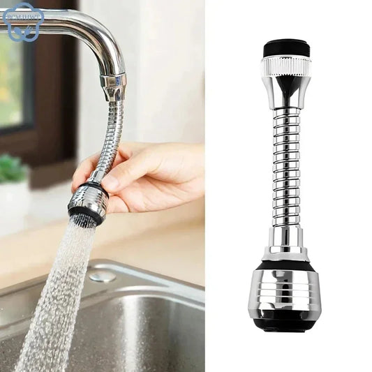 Kitchen Stainless Steel Faucet Sprinkler Water-saving Device Lengthening Rotating Splash Proof Sprinkler Spray Extender Bubbler - ALPENZO