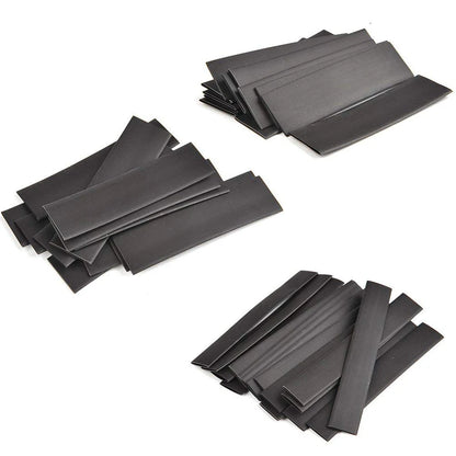 127pcs Black Heat Shrinkable Tube Cable Insulation Sleeve Waterproof Electronic Lated Polyolefin Sheathed Shrink Tubing - ALPENZO