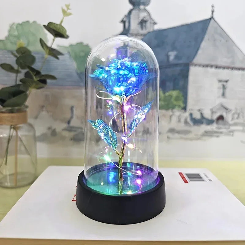 Rose Light Beautiful Realistic Looking Night Light Rose Eternal Flower Party Supplies LED Simulation Rose Flower Valentine's Day - ALPENZO