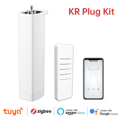 Smart Tuya Wifi/Zigbee Electric Curtain Shutter Motor with RF Remote 22.5CM Size APP Control Alexa Google Assistant SmartThings - ALPENZO