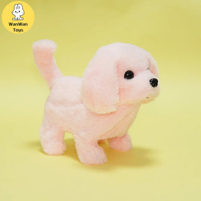Plush Electric Puppy Simulation Pet Dog Can Walk Teddy Dog Golden Retriever Bichon Frize Dog Children Can Bark Run And Rock ALPENZO