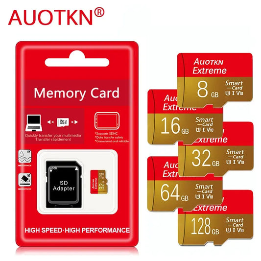 Free Adapter Micro Memory card New 8GB 16GB 32GB 64GB 128GB 256GB 512GB Flash SD/TF Card Micro card 8 16 32 64 128GB For Phone - ALPENZO