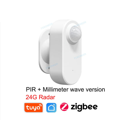 Tuya Zigbee Human Presence Detector,Luminance/Distance Detection,  Smart PIR Motion Sensor Support Zigbee 2mqtt Home Assistant - ALPENZO
