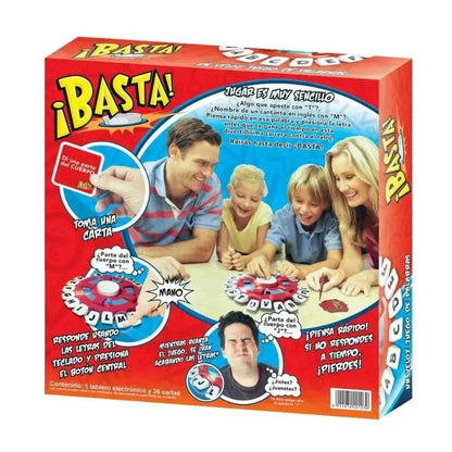 New Basta Spanish  Word Game -  Spanish Version Quick Thinking Letter Pressing Board Game-