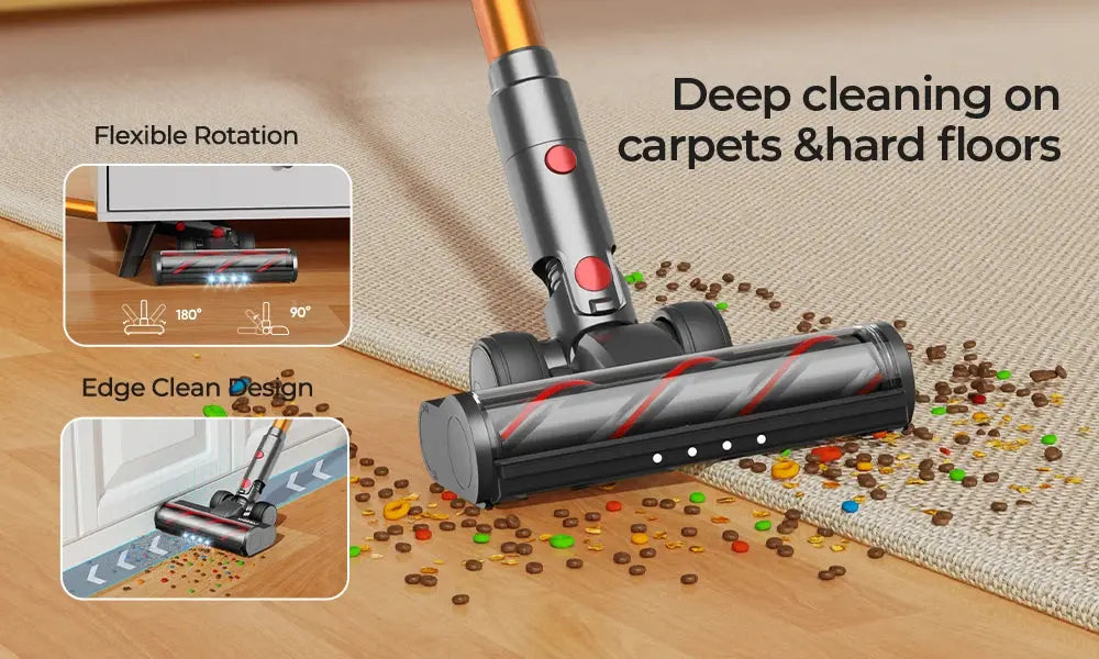 Laresar V7 500W 50KPA Suction Power Cordless Vacuum Cleaner  Handheld smart Home appliance Removable Battery Dust Cup - ALPENZO