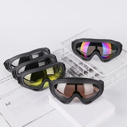 DIZETION 1Pc Winter Windproof Skiing Glasses Goggles Outdoor Sports Eyewear Glasses Ski Dustproof Cycling Lens Frame Sunglasses