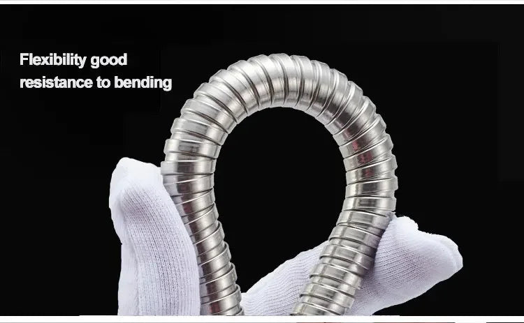 1/2" Extra Thick Silver Stainless Steel Shower Hose,Explosion-Proof Plumbing Hose for Showerhead,Rainfall Shower and Bath Faucet - ALPENZO
