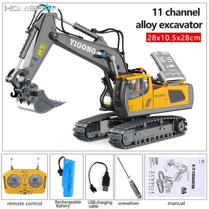 RC Car Children Toys Remote Control Car Toys For Boys Radio Control Excavator Dump Truck Bulldozer Electric Car Kids Toys Gift ALPENZO