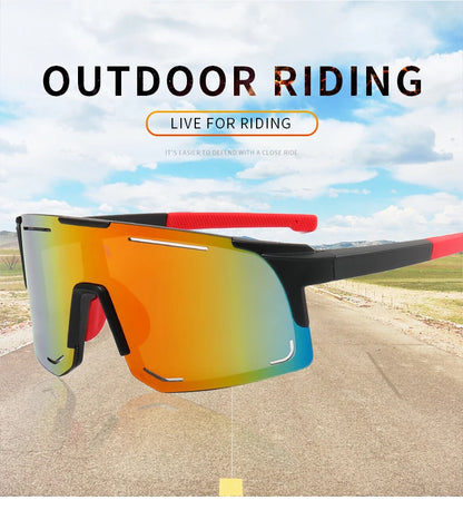 New Bicycle Sunglasses UV Protective Windshield Glass Men's and Women's Wear Lenses Road Cycling Sports Glasses Outdoor Glasses