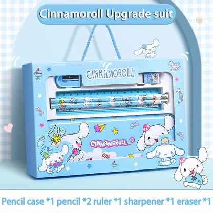 Sanrio Kuromi Melody Cinnamoroll Stationery Gift Box Girls Primary School 12-Piece School Supplies for Children Kawaii New Hot ALPENZO