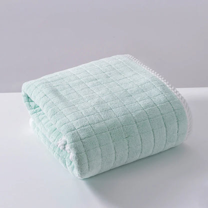 Square Spiral Bath Towel Designer Solid Color Quick Drying Water Absorbing Dry Hair Household And Daily Use Soft Square-Towels - ALPENZO