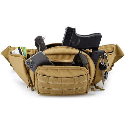 Molle Gun Holster Fanny Pack Fits Glock K Ruger S&W M&amp P Shield Taurus Sig Sauer Springfield Beretta Kimber Walther