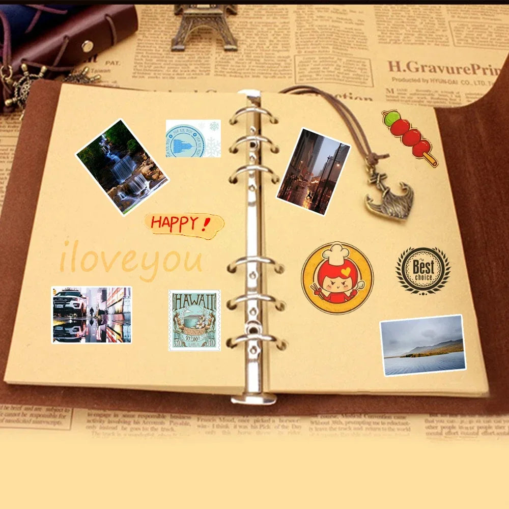 Retro Notebooks & Journals Agenda  Binder Sketch Book Leather Soft Cover 14x10cm Replaceable Kraft Paper Inner Korean Stationery ALPENZO