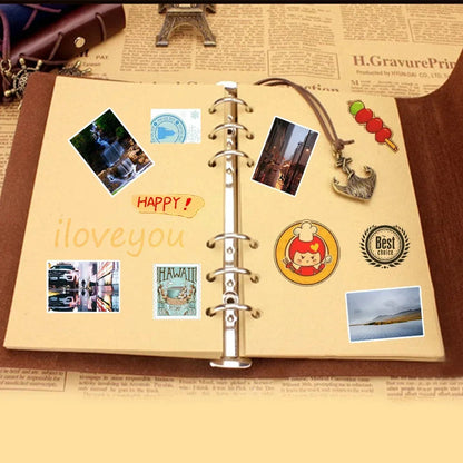 Retro Notebooks & Journals Agenda  Binder Sketch Book Leather Soft Cover 14x10cm Replaceable Kraft Paper Inner Korean Stationery ALPENZO