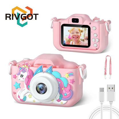 Kdis Camera Toys 1080P HD 2inch Screen Cat Mini Digital Camera for Girls Boys Children Chirtmas Birthday Gift Toys ALPENZO