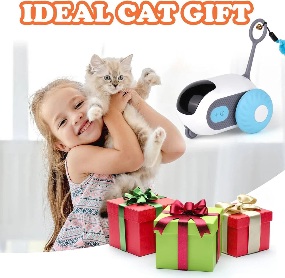 Smart Cat Toy 2 Modes Automatic Moving Remote Controlled Toy Car for Cats Dogs Interactive Playing Kitten Training Pet Supplies - ALPENZO