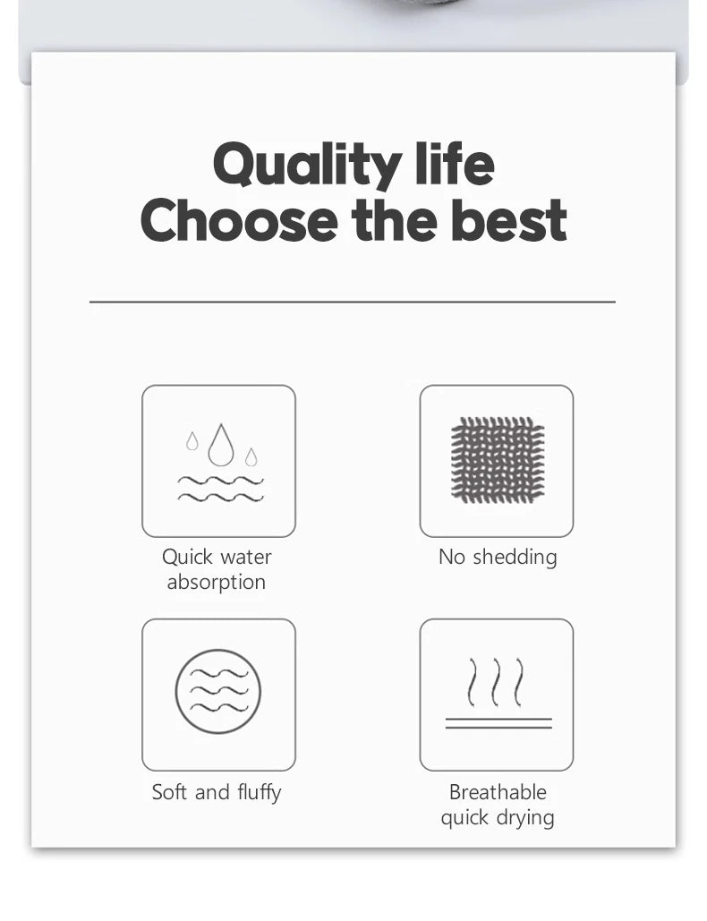 1 Pc Thickened Absorbent Bath Towel Soft Face Towel for Home - ALPENZO
