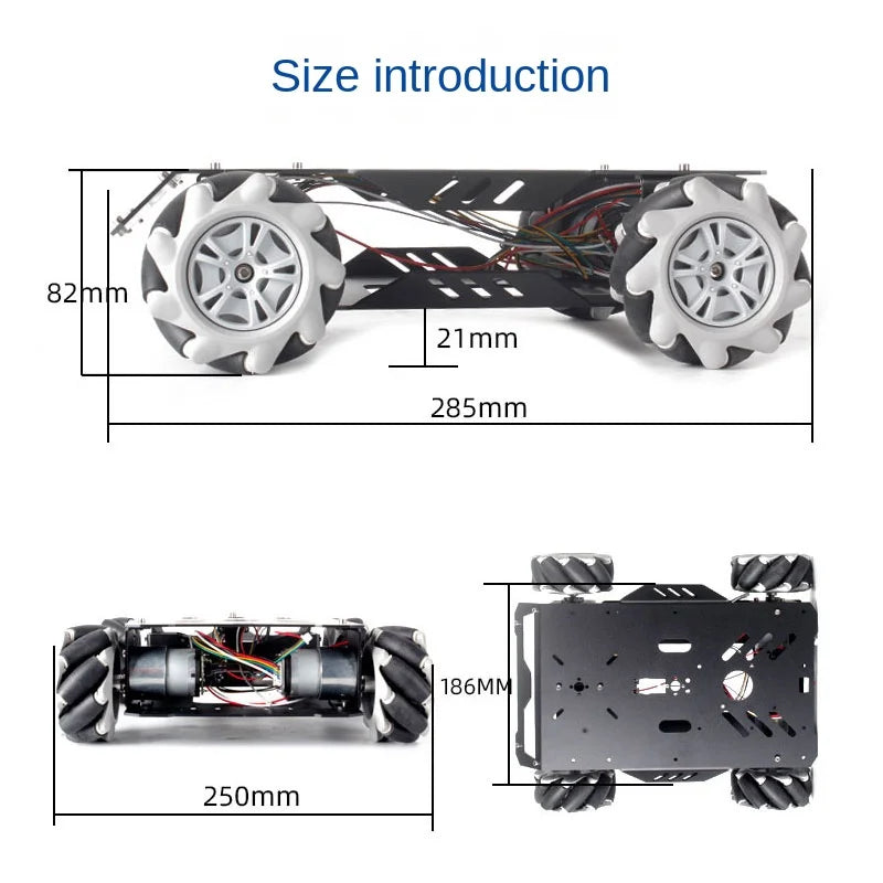 25Kg Load RC Tank V3 Mecanum Wheel Robot Car For Arduino Robot DIY Kit with Encoder Motor and Ps2 Handle Programmable robot Kit ALPENZO