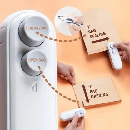 Mini Sealer Portable Mini Sealer 2 in 1 Heat Sealer For Snacks  Home use rechargeable sealer Vacuum Sealer Snacks plastic bag