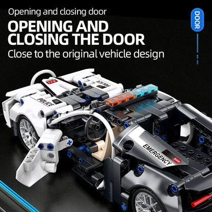 ToylinX 410pcs Police Car Building Blocks Car Early Learning Development Benefits Intelligence Assembled Toys Children's Gifts ALPENZO